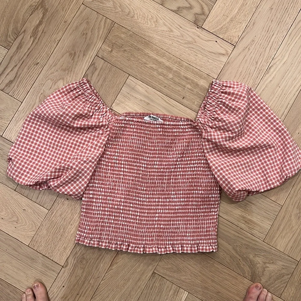 BB Dakota Pink & White Gingham Crop Top - Picture 8 of 8
